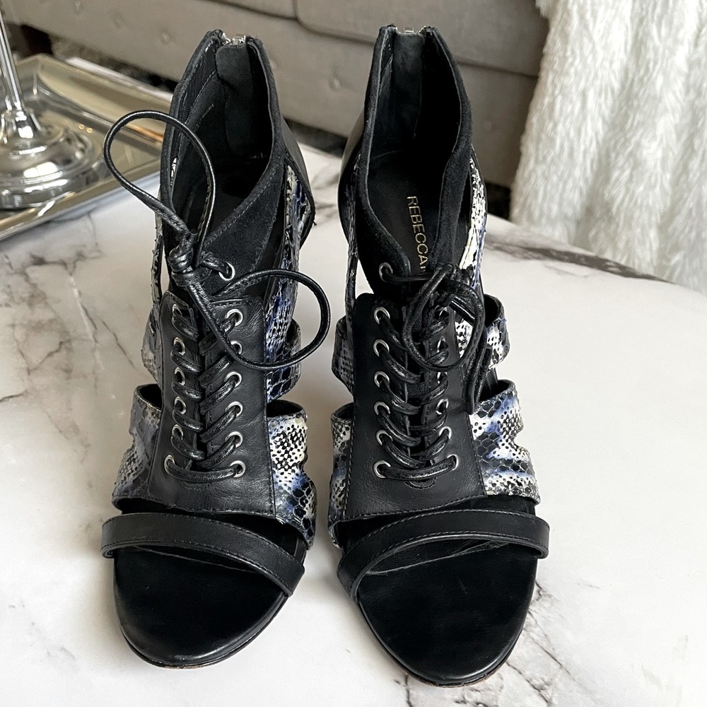 Rebecca Minkoff Reed Lace Up Stiletto Booties - Picture 3 of 10